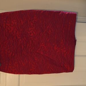 The Limited Red and Purple Skirt